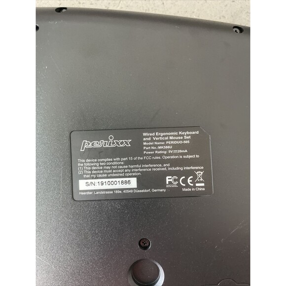 Perixx PERIDUO-505 Wired USB Ergonomic Split Keyboard ONLY Tested Working - Picture 7 of 11